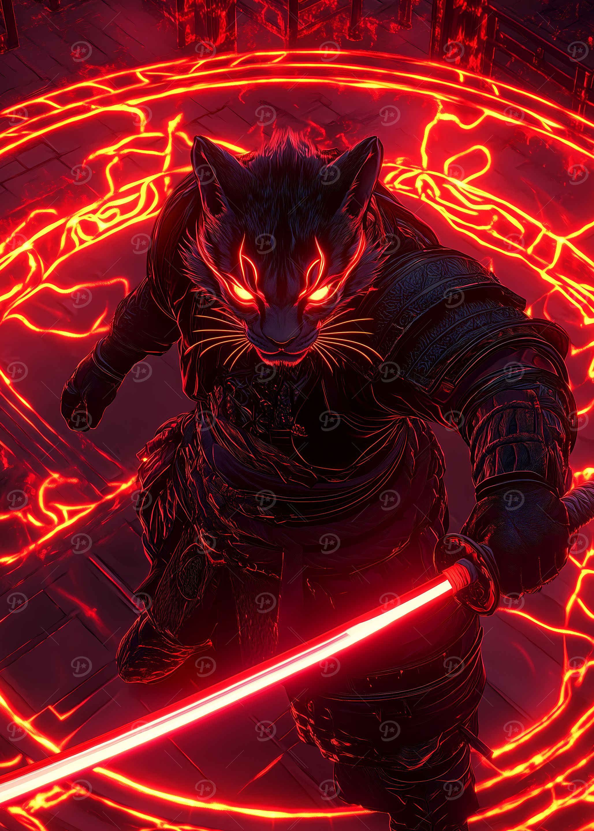 Leopard Samurai Warrior