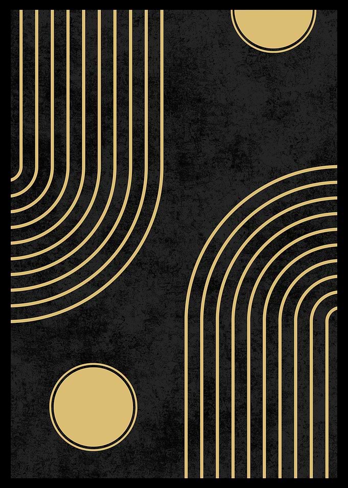 Abstract Gold Lines