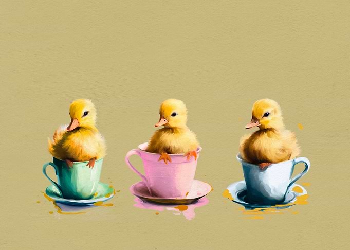 Ducklings in Teacups
