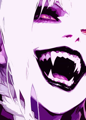 Vampire Girl Grin