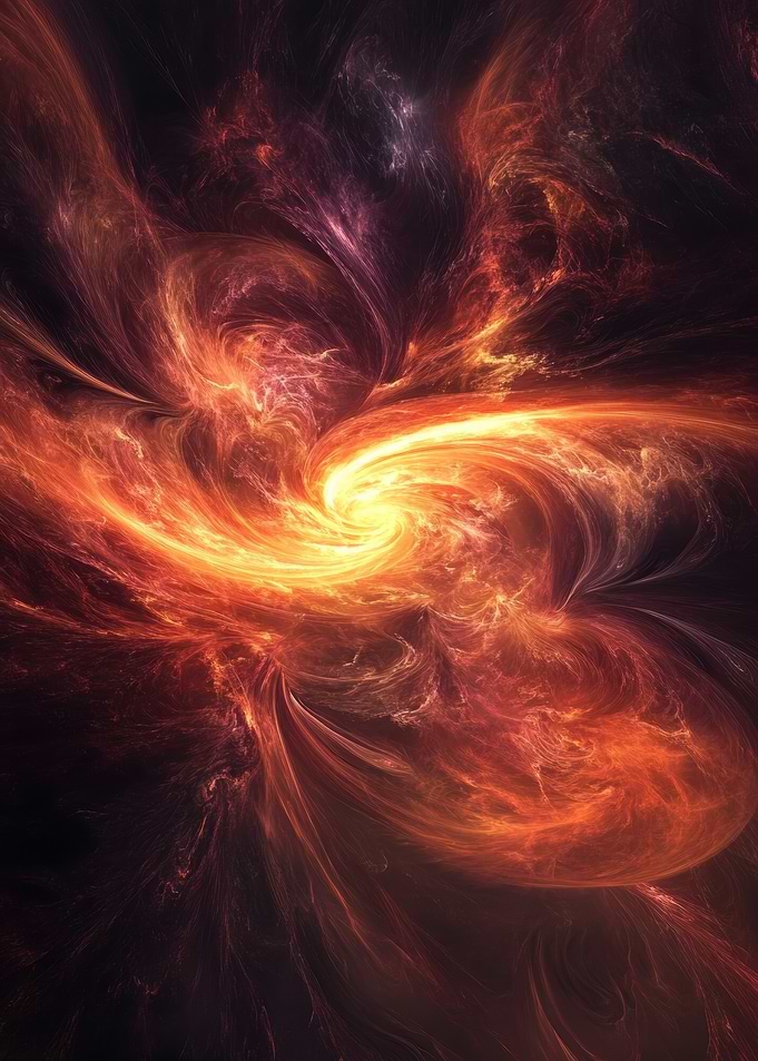 Fiery Abstract Vortex