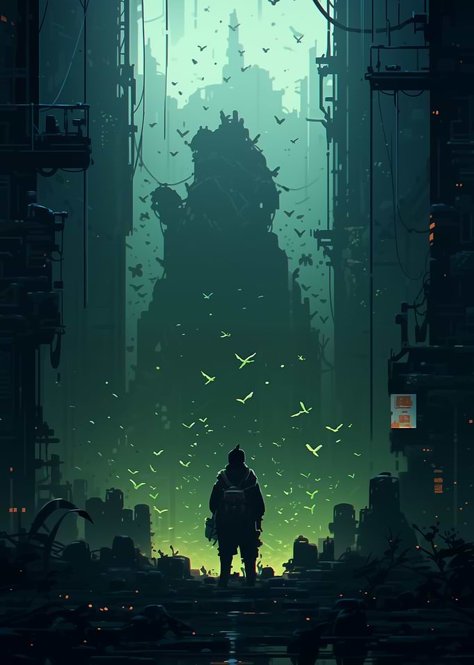 Cyberpunk Cityscape Abandoned