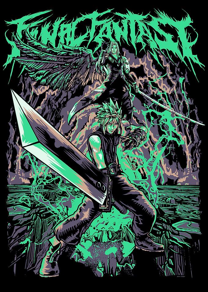 Final Fantasy VII Metal Artwork