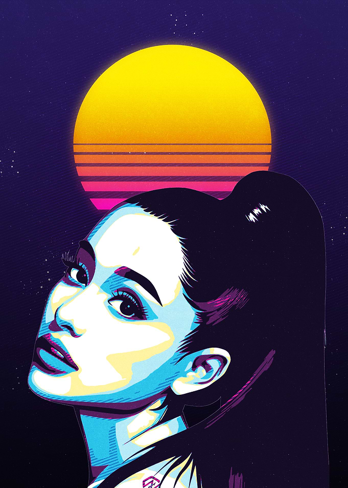 Ariana Grande Retro Art