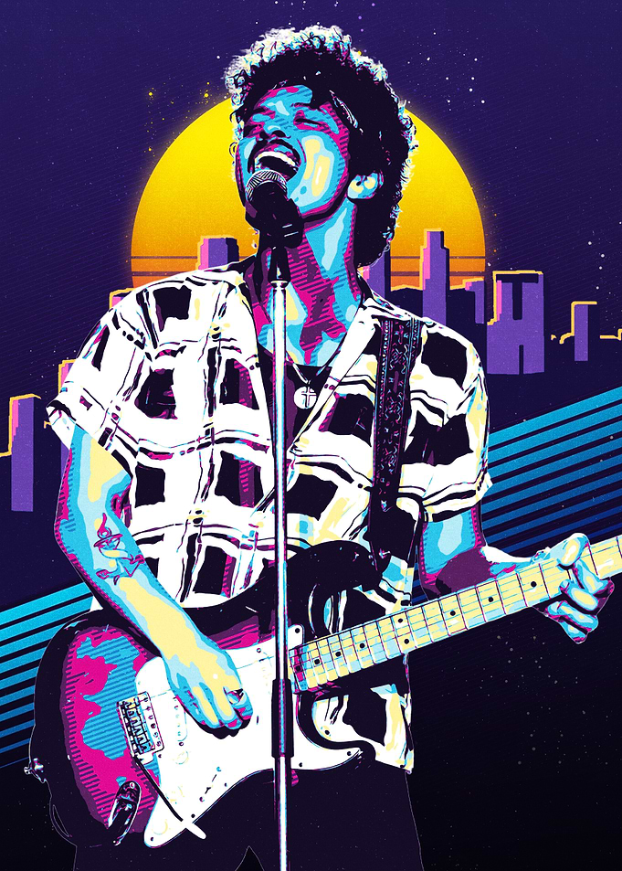 Bruno Mars Retro Poster
