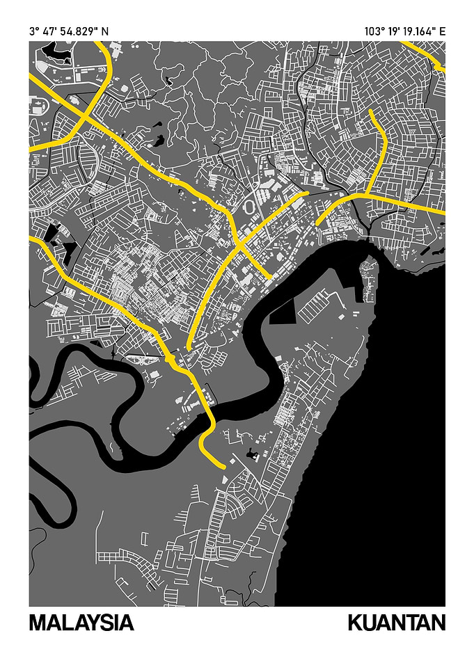 Kuantan City Street Map