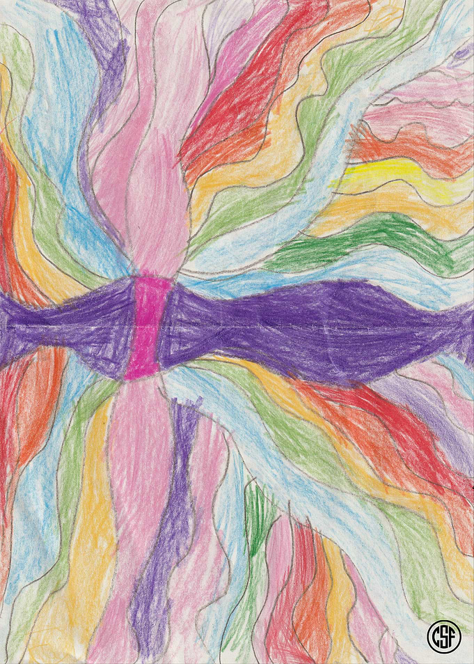 Abstract Rainbow Art from a child