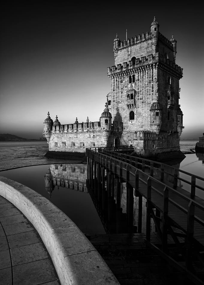 Belem Tower In Black And White