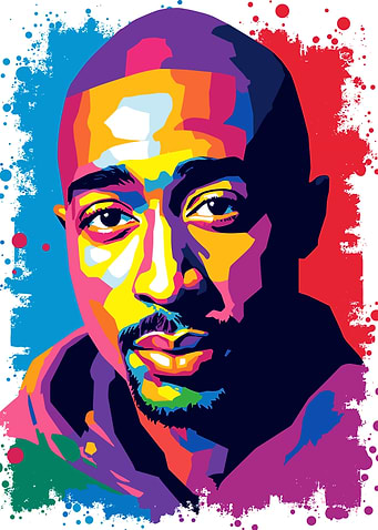 Tupac Shakur Pop Art Portrait