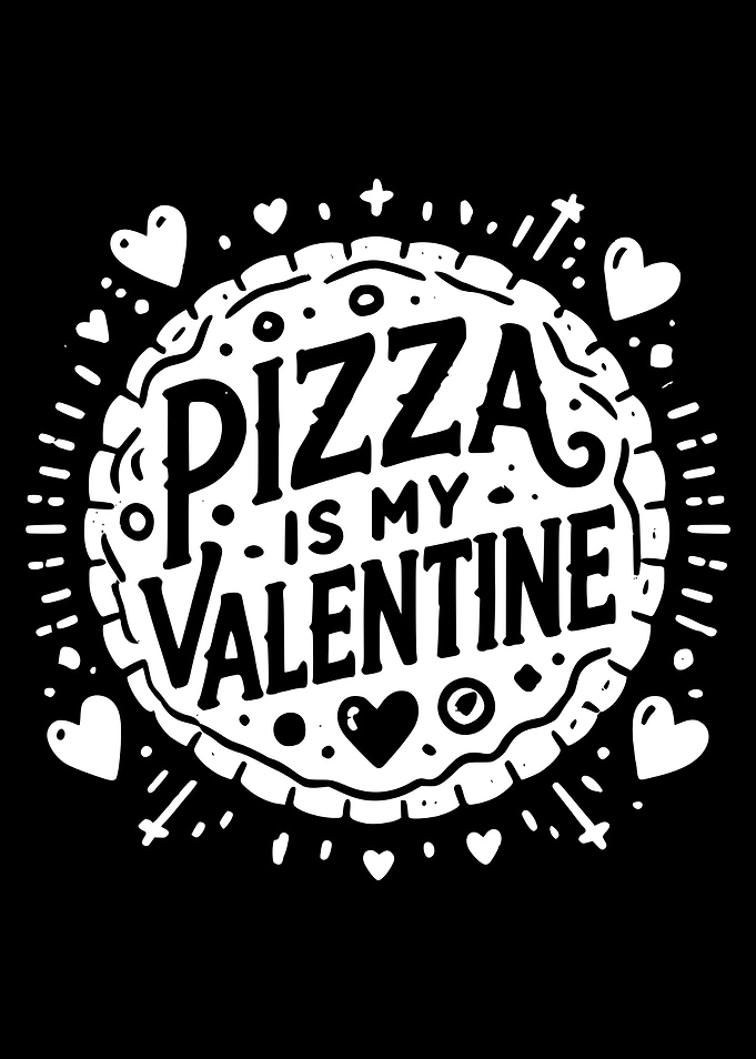 Pizza Valentine's Day Design