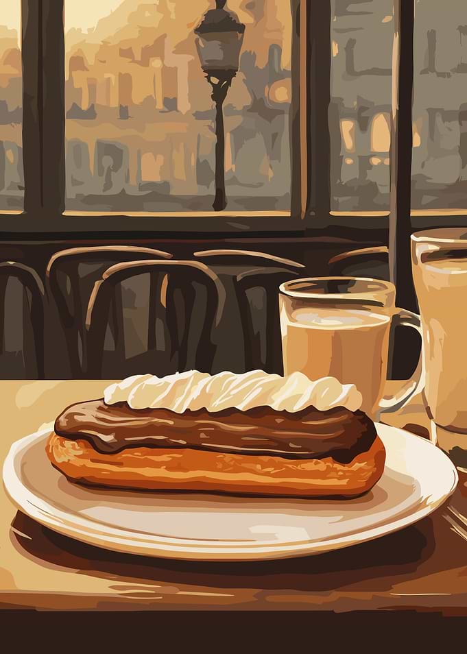 Eclair and Coffee