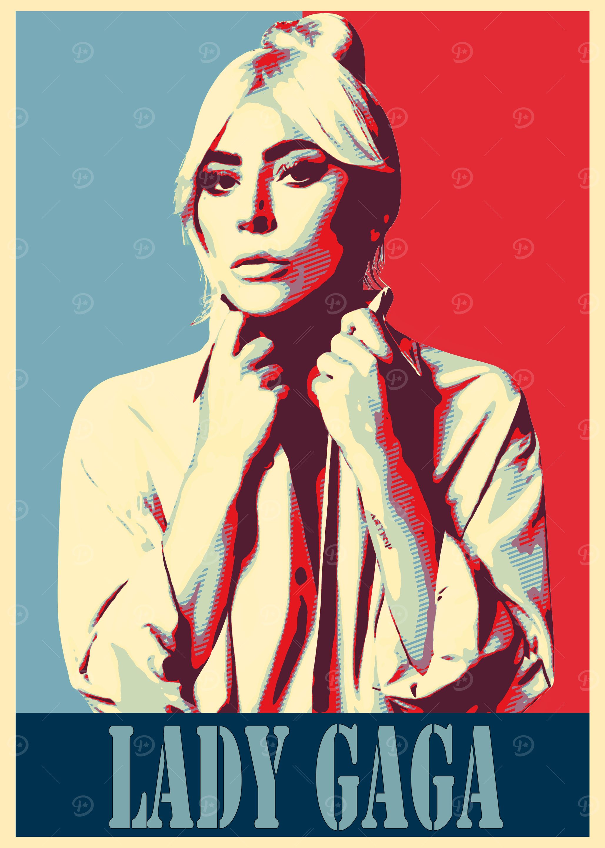 Lady Gaga Pop Art Poster