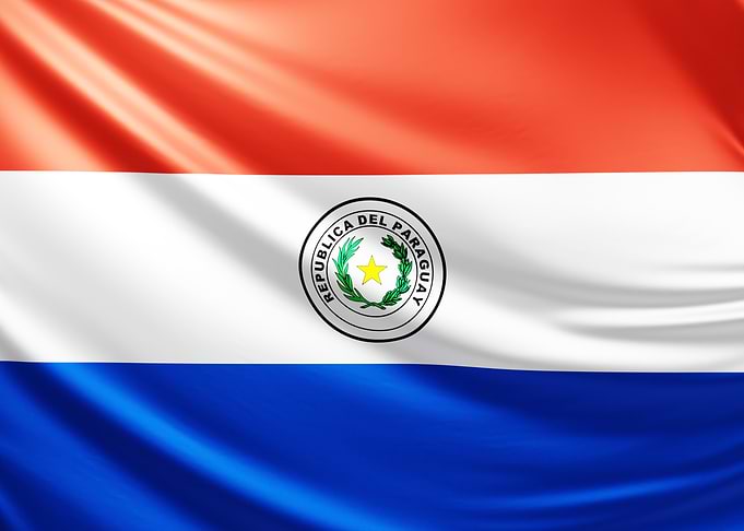 Paraguay Flag, realistic flag of Paraguay