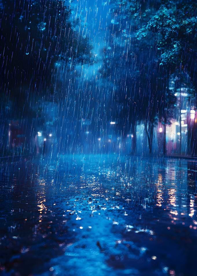 A rainstorm falls upward leaving the ground dry Nature Art