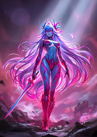 Anime Warrior Woman