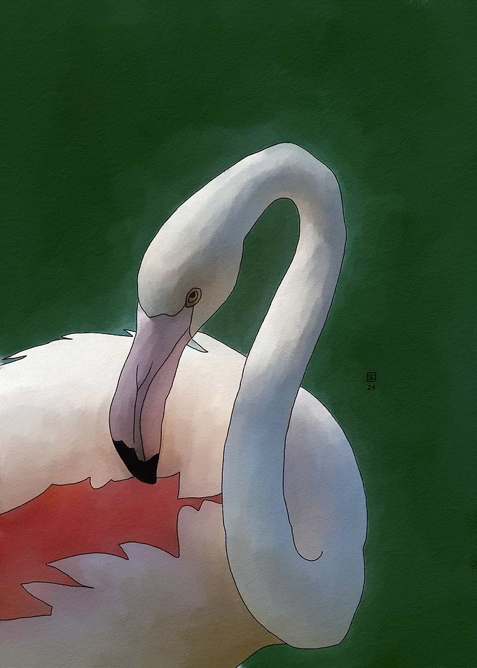 Pink Flamingo Portrait