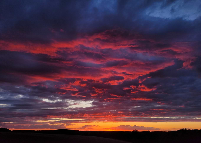 Fiery Sunset Sky