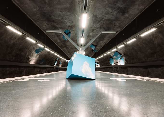 Sky Cube in Subway Station