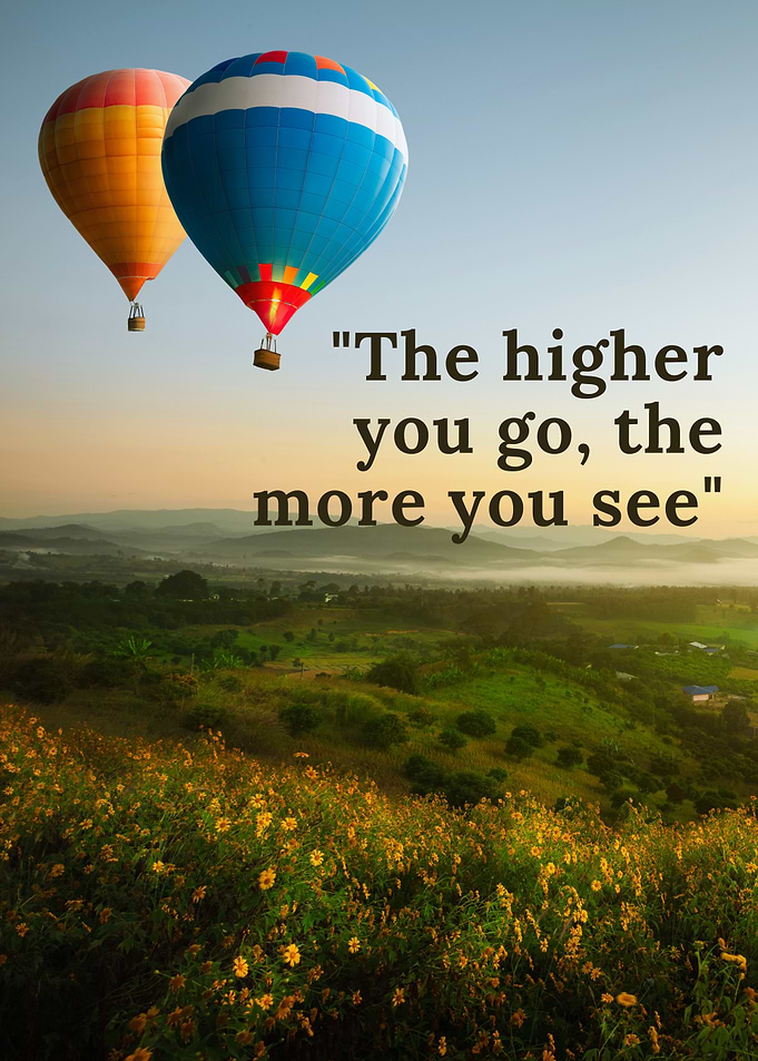 Hot Air Balloons Over Hills