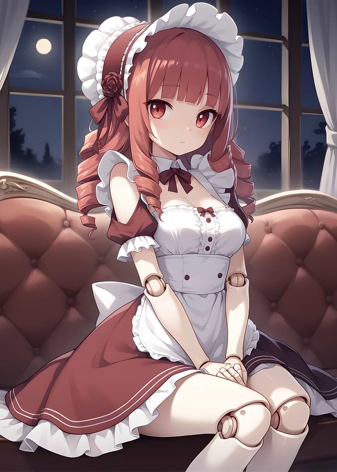Anime Doll Maid – Elegant Gothic Fantasy Art