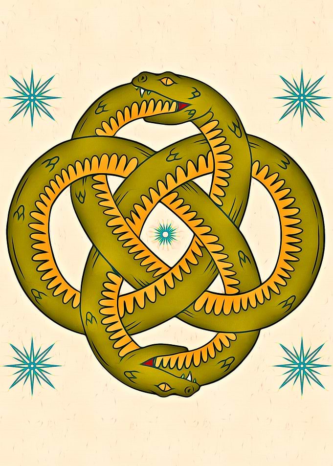 Intertwined Snakes Tattoo