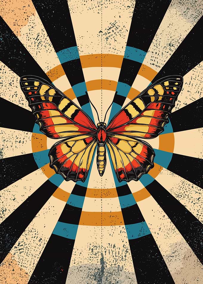 Vintage Butterfly Art
