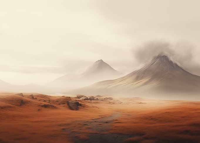 Misty Mountain Landscape
