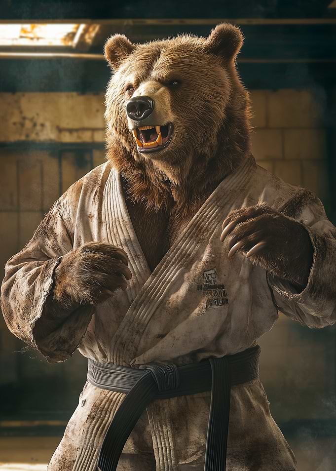 Jiu Jitsu Black Belt Bear