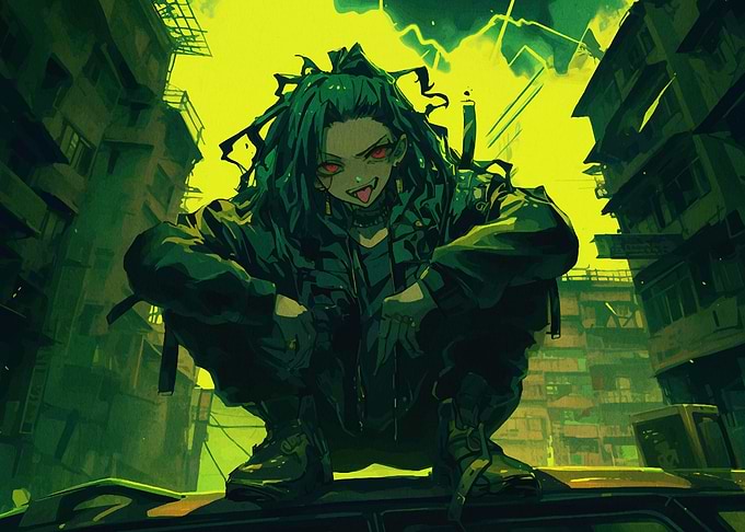 Green-Haired Anime Girl