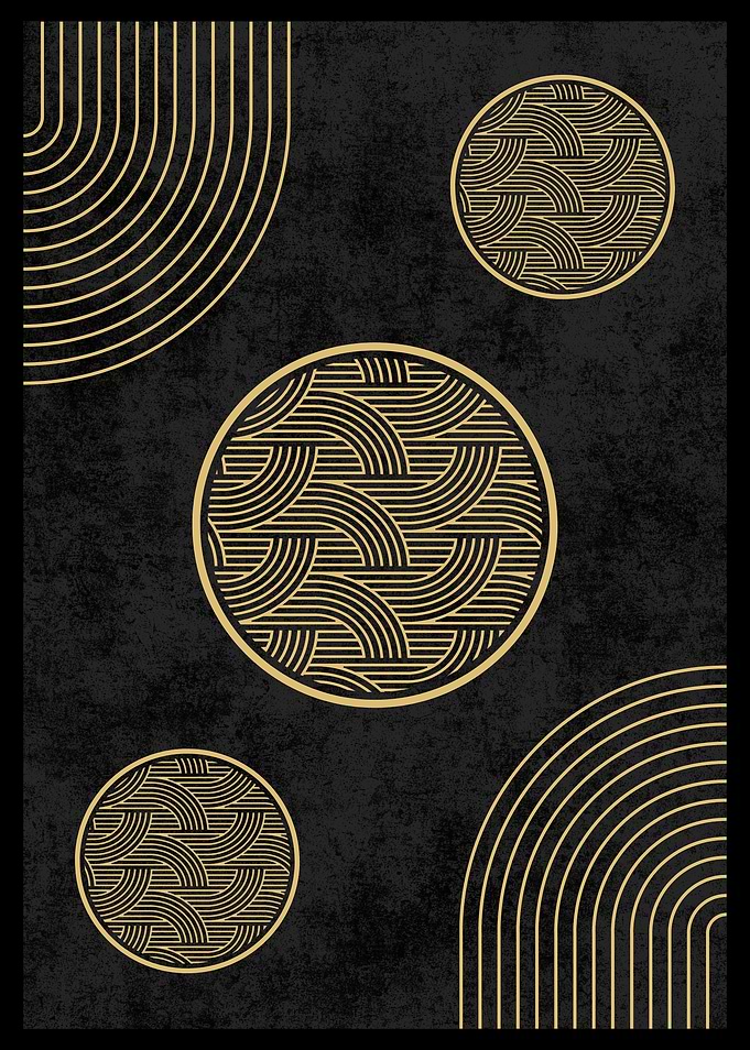 Gold Geometric Art Print