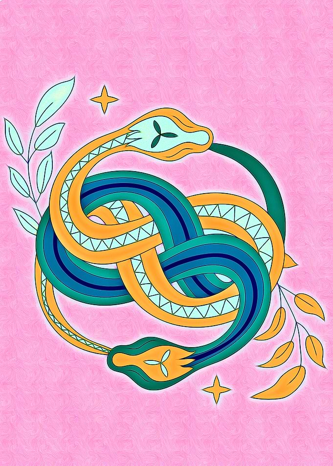 Intertwined Snakes Tattoo