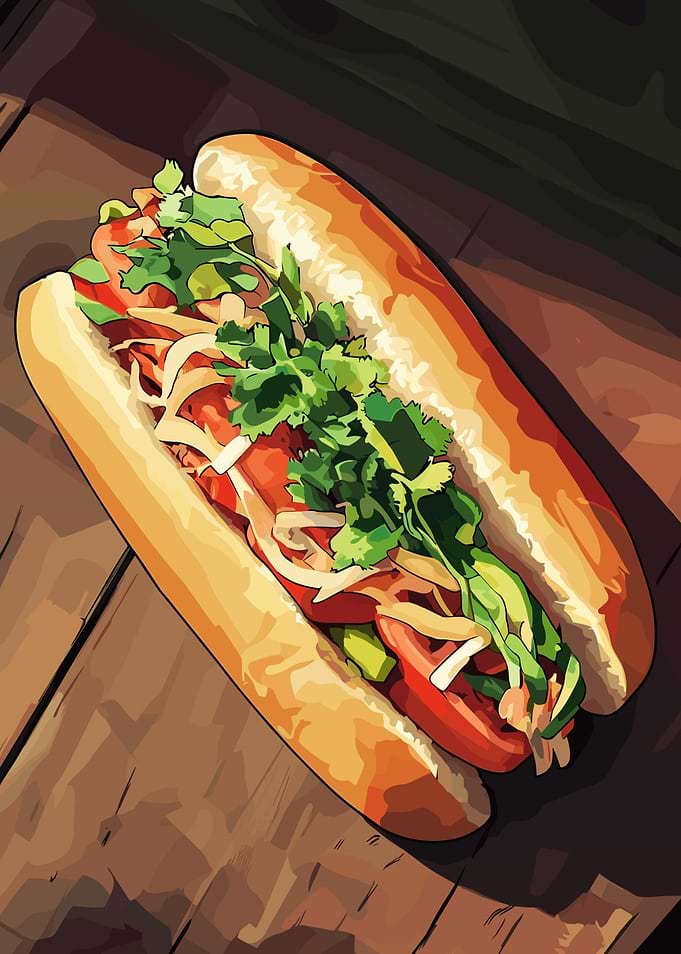 Vietnamese Banh Mi Sandwich