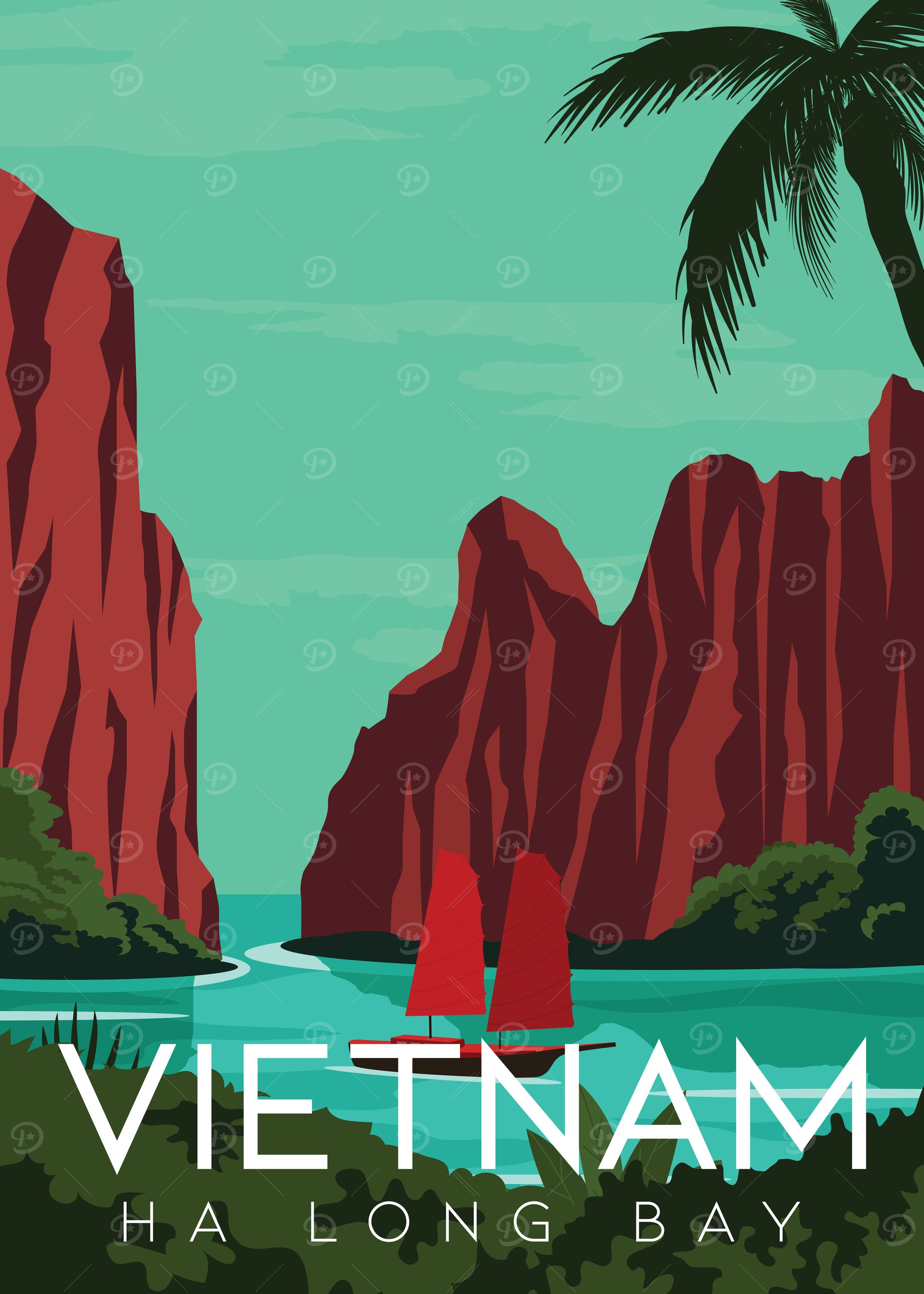 Halong Bay Vietnam Poster