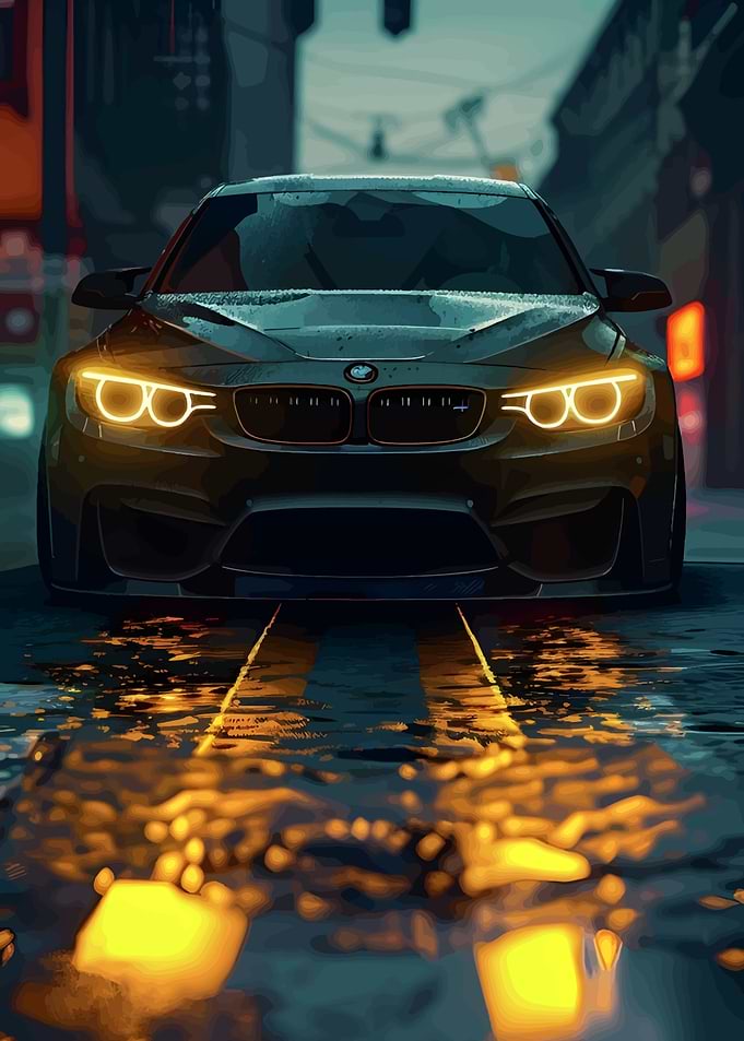 BMW M3 in the Rain