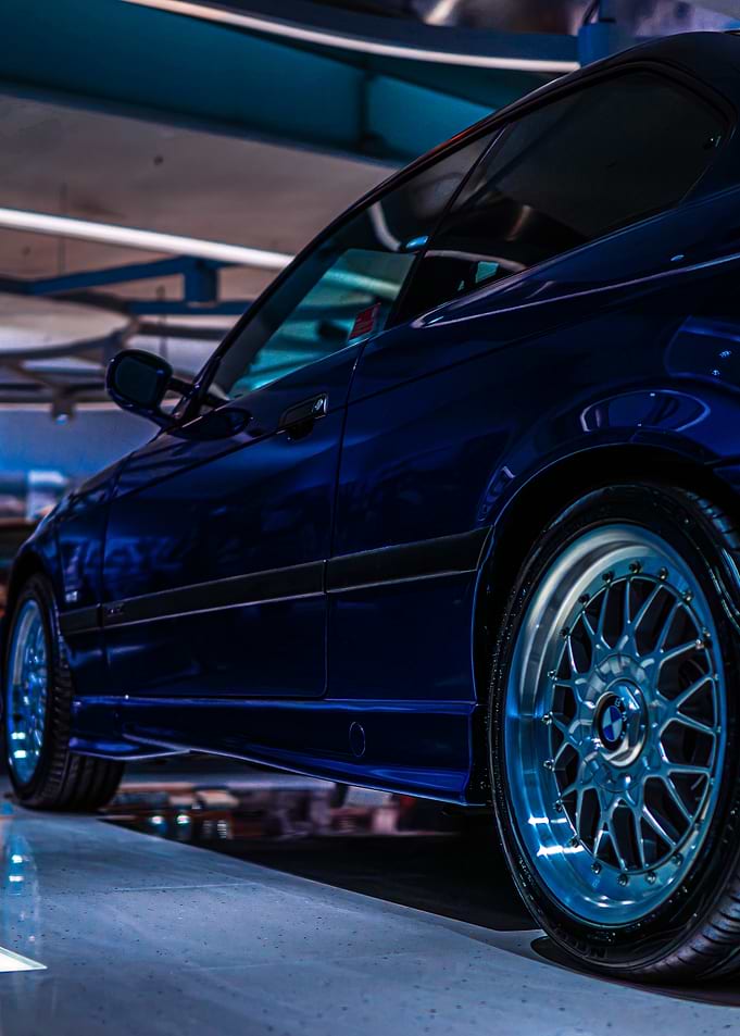 Blue BMW E36