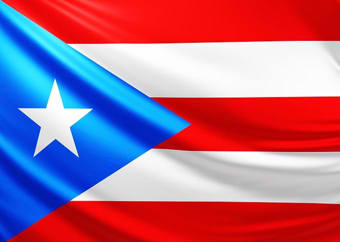 Puerto Rican Flag, realistic flag of puerto rico