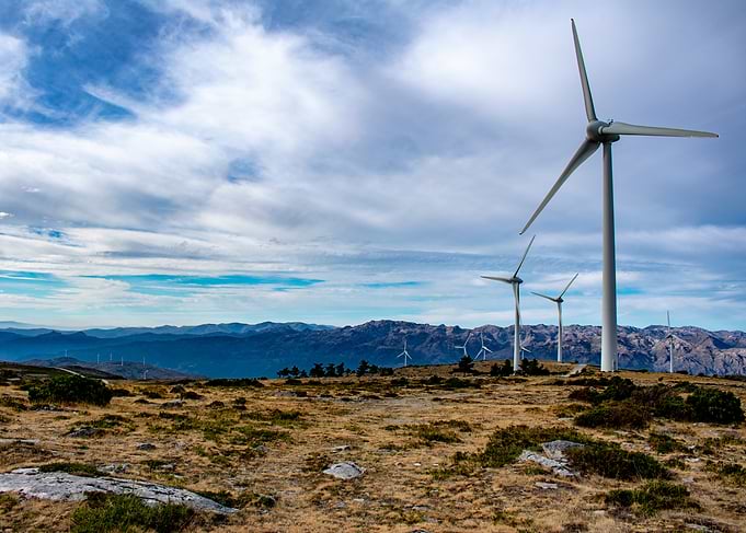 Wind Turbines on Mountaintop