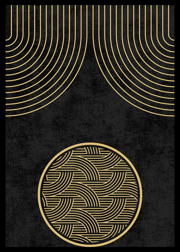 Gold Geometric Art Print