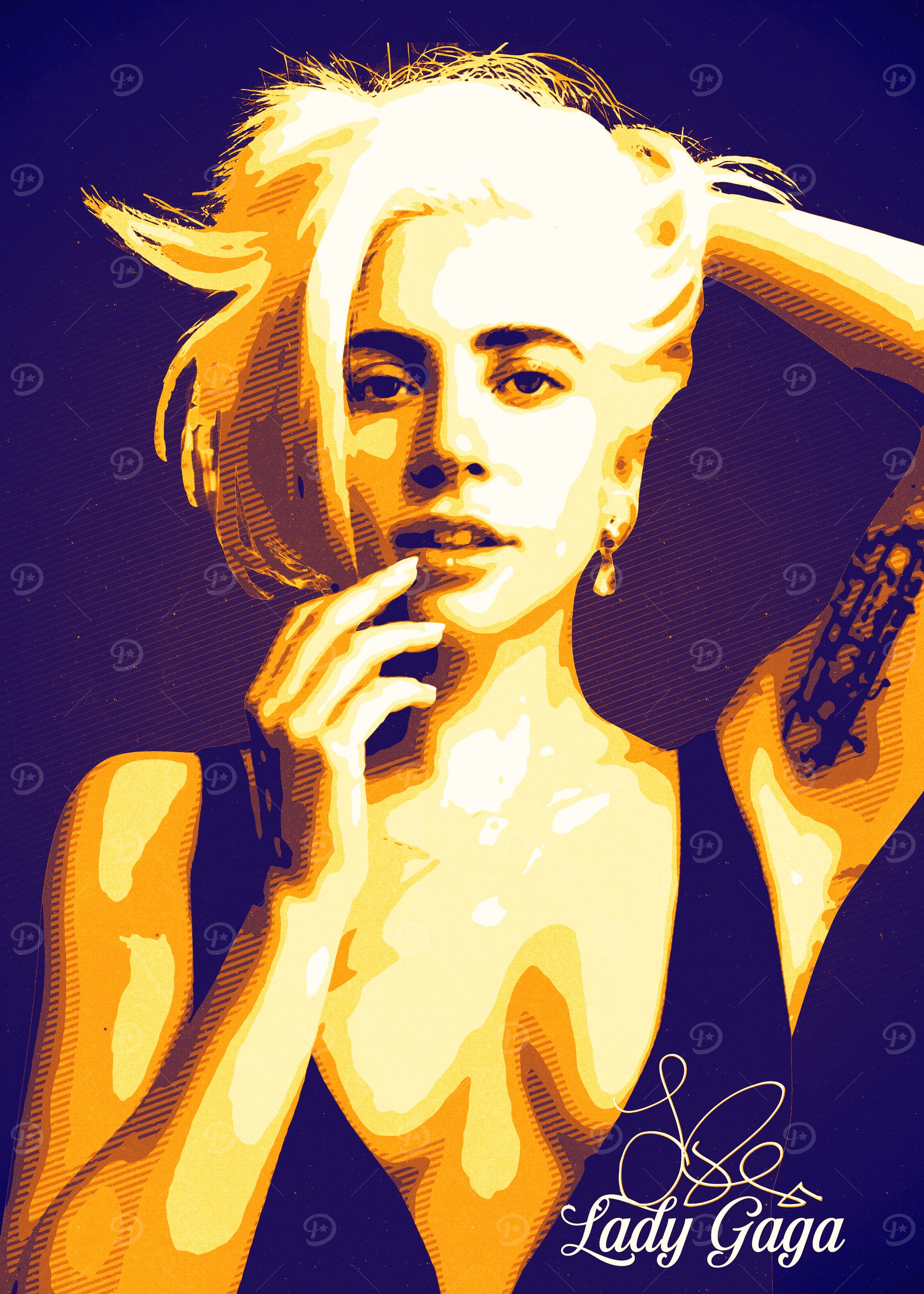 Lady Gaga Pop Art Portrait