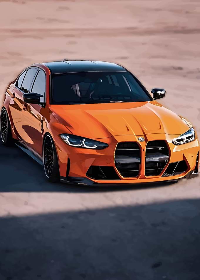 Orange BMW M3