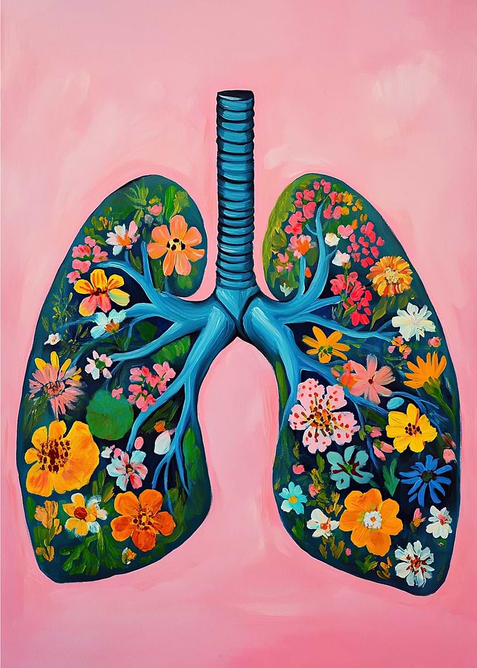 Floral Lungs Painting