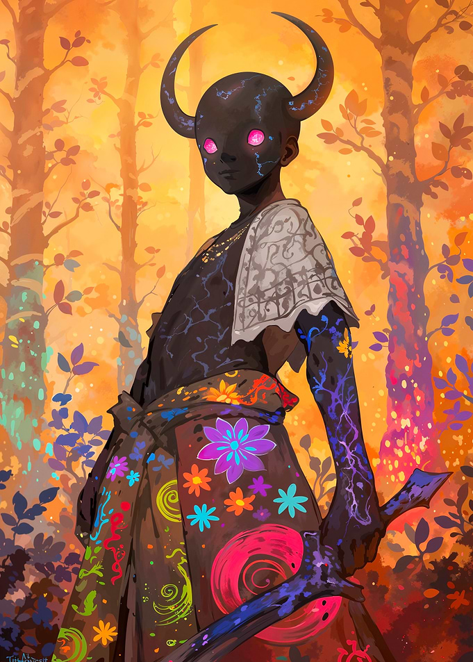 Demonic Figure in Forest