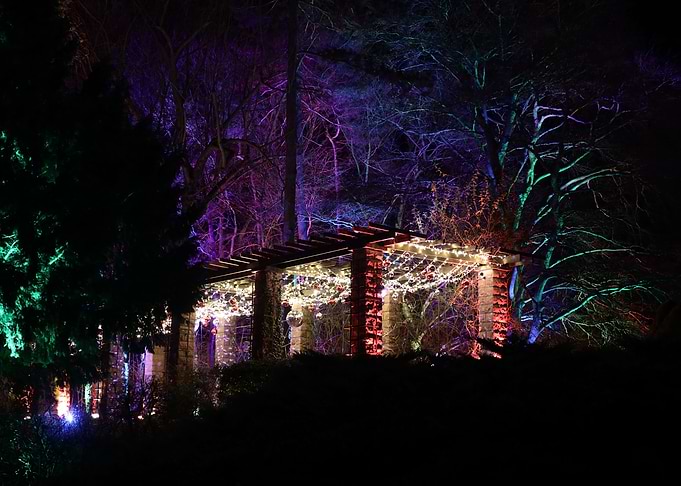 Illuminated Garden Pergola