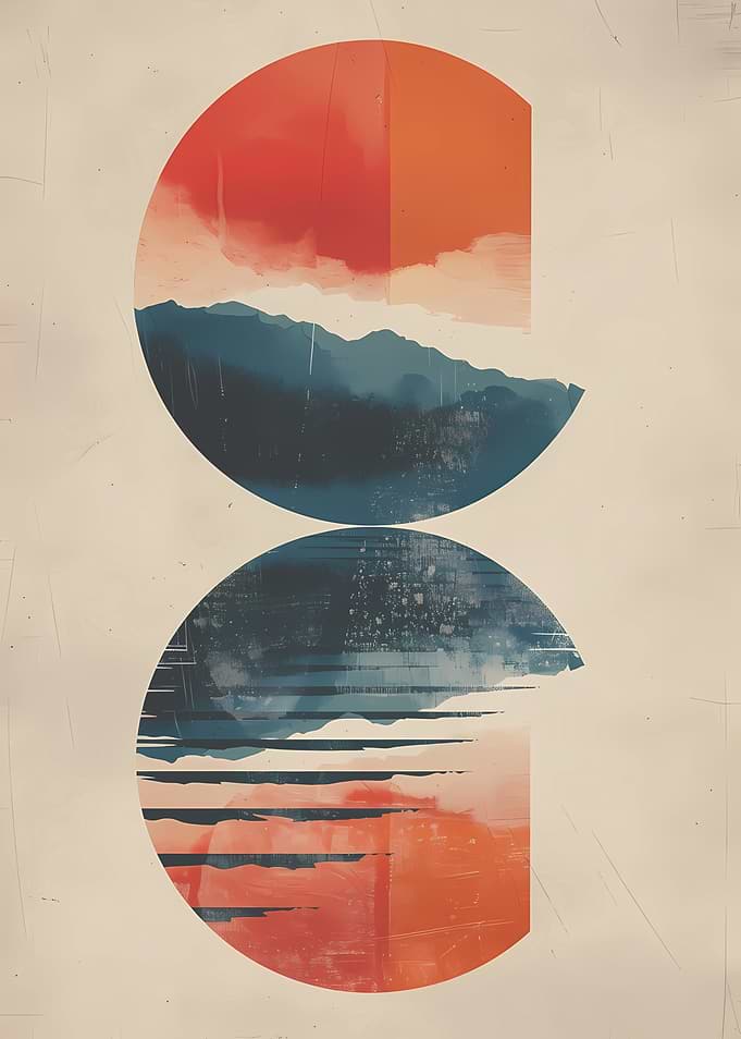 Abstract Mountain Sunset