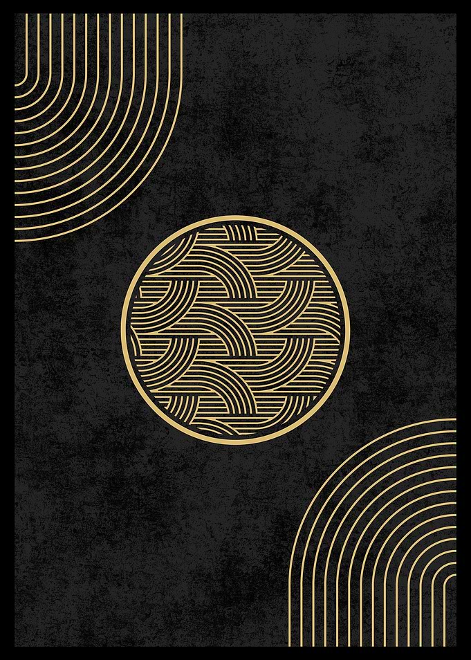 Gold Geometric Art Print