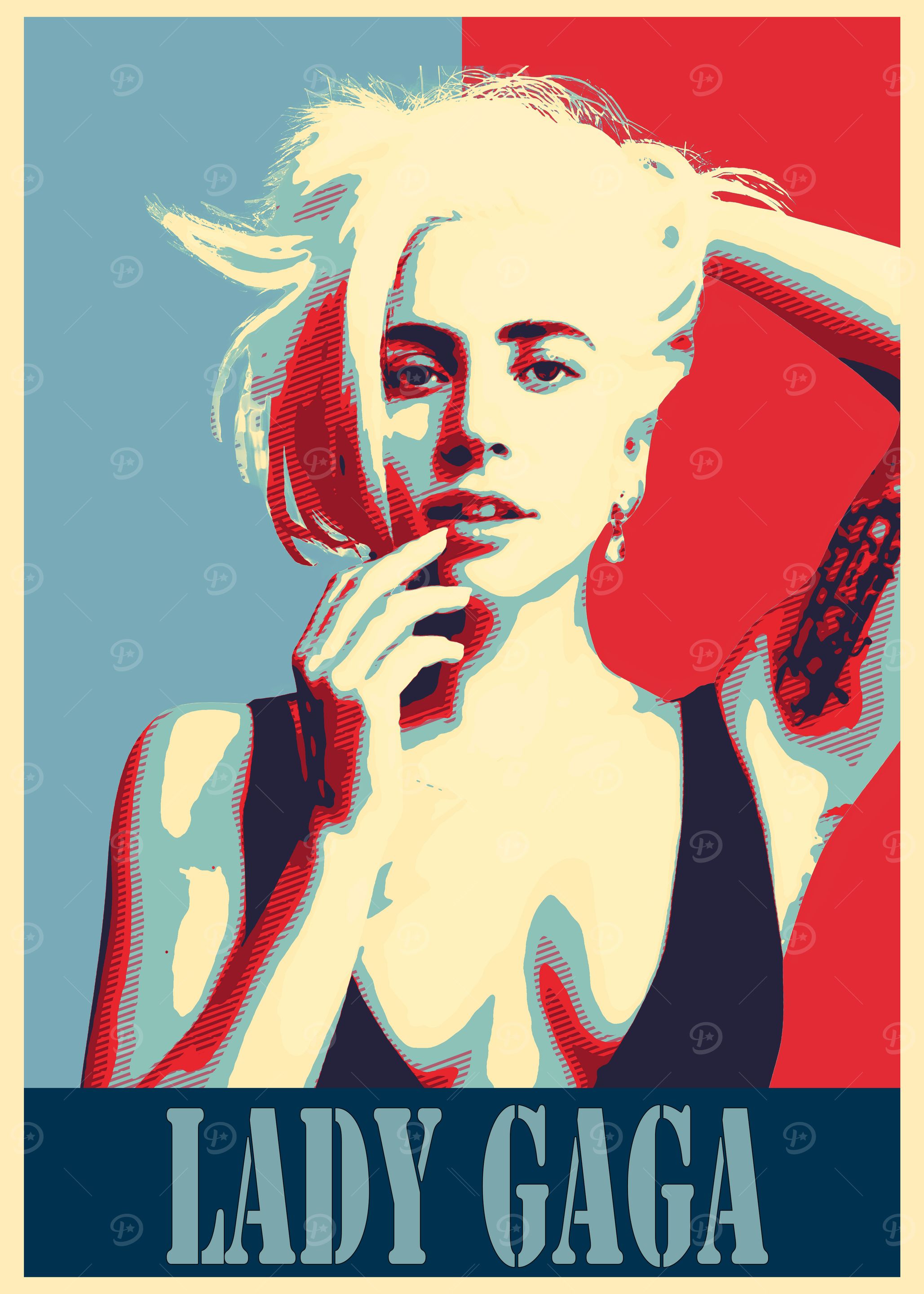 Lady Gaga Pop Art Poster