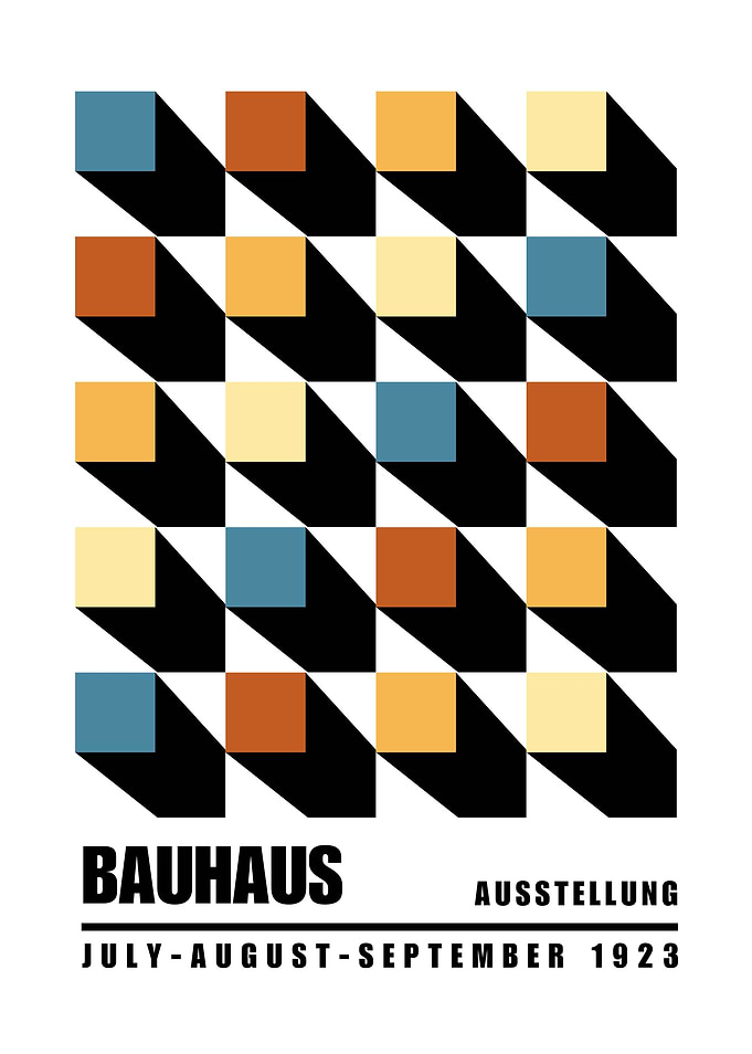 Bauhaus Geometric Poster