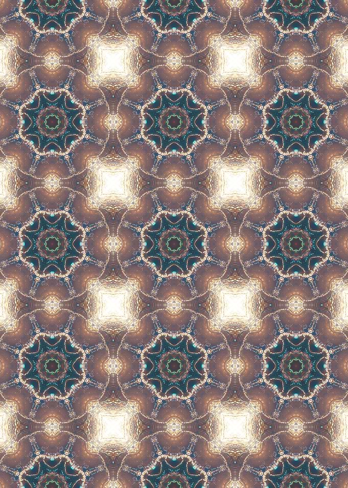 Teal and Brown Mandala Pattern
