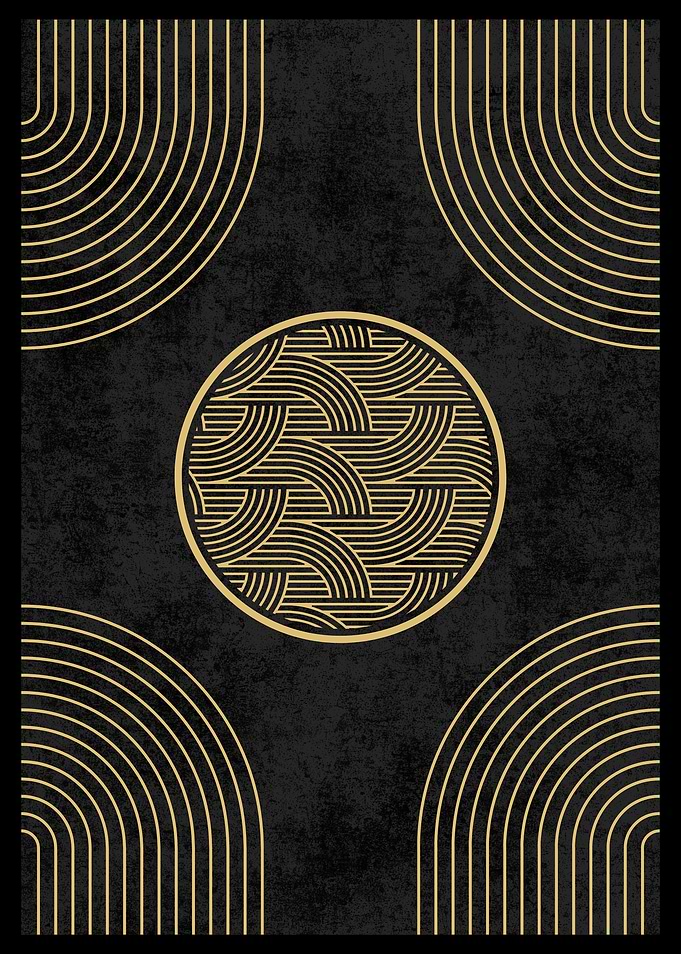 Gold Geometric Art Print