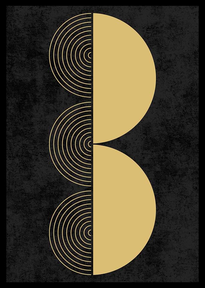 Abstract Gold Circles